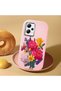 Poco X5 5g Compatible Case Camera Protector Pink Silicone Couple Phone Case with Floral Pattern - 2
