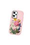 Redmi Note 12 Pro Speed Compatible Case Camera Protector Pink Silicone Couple Phone Case with Floral Pattern - 3