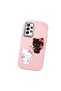 Samsung Galaxy A52S Compatible Case with Camera Protection Pink Silicone Couple Phone Case with Kitty Pattern - 3