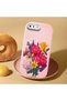 iPhone 7 Plus Compatible Case Camera Protector Pink Silicone Couple Phone Case with Floral Pattern - 2