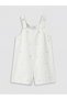 Ecru Embroidered Girls' Salopet Dress - 3