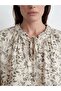 Lcw Grace Ecru Tie-Detail Collar Floral Blouse - 3