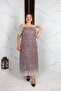Plus Size Off-The-Shoulder Polka Dot Maxi Dress - 4