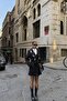 Black London Wide Collar Belted Short Trench Coat Tns-3314