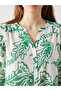 Original Women's Floral Blouse with Open Collar - 3