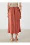 Original Elastic Waist Textured Pleated Skirt - 4