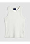 Original Oval Collar Ribbed Girls' Undershirt - 2
