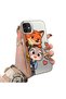 iPhone 12 Mini Compatible High Quality Cartoon Fox and Rabbit Couple Printed Case - 2