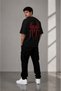 Red Spider Symbol Printed Oversize Unisex T-Shirt – Comic Book Inspired Streetwear Design - 2