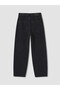 Black super baggy fit men's jean pants - 4