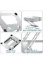 Laptop Stand Foldable Computer Stand Ventilated Cooling Notebook Riser Holder Portable Aluminum Lapt - 5