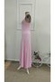 Woman's back cross detail round neck maxi viscose dress - 6