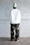 Men's Baggy Striped Baloon Fit Jean Trousers Black - 5