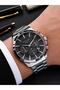 Men's Wristwatch with Steel Strap with 2 Years Warranty for Groom and Suit Vs.Blkt.1141 - 2