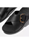 Women's Lulu Resin-Buckle Leather Cross Slides - 3