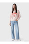 Ozmarka New Season Pink Sydney Printed Oversize Women's Thick Sweatshirt - 2