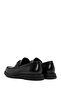 Men's Black Buckle Leather Casual Loafer Wm680008Dv - 5