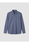 Özmarka New Season Indigo Regular Fit Gabardine Men's Shirt - 5