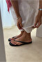 Women's Slippers Black White - 5