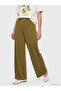 Yellow Elastic Waist Modal Mixed Women's Trousers - 2