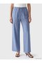 Ozmarka New Season Indigo Wideleg Women's Jean Trousers with Elastic Waist - 2