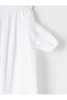 Lcw Modest White Flared Skirt with Elastic Waist - 8