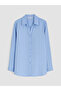 Özmarka New Season Blue Striped Women's Shirt - 6