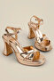Aden Gold Platform Heeled Shoes - 3