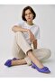 Let's use it daily, v buckle detailed, 2 cm high, skin material, ballet flat, - 2
