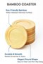 6 Pieces of Bamboo Tea Cup Saucers, Round Coaster Model, Cup and Mug Coasters, Stylish and Durable - 7
