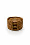 Rattan Boxed Set of 6 Coasters 8 Cm, Bohemian, Modern, Bamboo, Nordic - 2