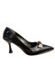 K145-26212 Women's Classic Patent Leather Stiletto Shoes with Buckle - 2