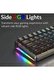 لوحة مفاتيح ميكانيكية للألعاب، 68 مفتاحًا، مفاتيح حمراء/زرقاء، إضاءة RGB، عربية، سلكية USB Type C، مقاومة للماء