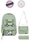 Ultra-Luxury Water-Resistant Boy's Panda Embroidered Elementary School Bag with Thermal Lunch Box and Pencil Case