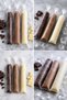 Chocolate and Cream Ice Cream Bag 50Pcs Freezer Safe Leakproof 5.5X33Cm Homemade Ice Cream Pouch - 3