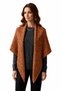 Women's Knitwear Poncho - Knitwear Shoulder Shawl with Glitter Detail
