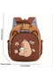 Capybara Kapibara Kindergarten School Bag 27X21X10 cm Girls Boys Backpack Lightweight Water Resistant Cute Animal Pattern Daily Nursery Kindergarten Daycare and School Bag - 3