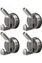 hooks hooks Towel bathrooms steel Stainless Shower silver Gray Chrome plated shower 4- hooks Shower hooks Universal Double-headed shower hooks Shower