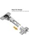 Two-piece kitchen door hinge cover, 110° opening angle, cabinet door hinge, suitable for furniture doors.