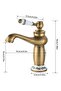 Retro bathroom faucet, ceramic handle single handle basin faucet, hot and cold water bathroom faucet - 2
