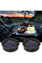6 replacement solar lights, round solar light battery box, top solar panel lantern, with LED bulbs. - 3