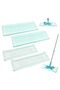 4-Pack Floor Mop Replacement Covers for Leifheit Profi XL Micro Duo, Back-Friendly Floor Mop Covers, Microfiber Mop Mats