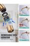 360° rotating wall-mounted basin faucet, bathroom faucet, suitable for bathtubs and washbasins, modern design wall-mounted recessed basin faucet, gold - 2