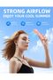 Portable handheld fan, mini desktop fan, foldable, 1800mAh battery, 180° rotation angle, 3 wind speeds, ultra - quiet, up to 8 hours of battery... - 2