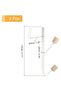 Door hooks, 3-pack of double hooks, wooden door hooks, towel hooks, suitable for bedrooms, bathrooms, and kitchens. - 2