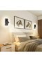 Two LED wall lamps with switches, modern style, indoor LED wall lamps; rotatable, can be used as reading lamps or bedside lamps - 3000K warm light. - 3