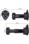 16 height-adjustable black plastic furniture legs with clips, kitchen furniture legs, cabinet legs, screws included (16 pieces) - 3