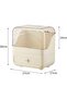 Makeup Organizer and Dustproof Storage Boxes with Drawers - Cosmetics Organizer for Dresser, Bathroom and Bedroom, White