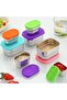 3-piece rust-proof steel lunchbox set with silicone sealing lid, leak-proof design, suitable for travel, school, and work, microwave safe - blue - 2