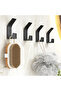 Five wall hooks, no drilling required, self-adhesive, non-slip, waterproof, suitable for bathroom, clothing, and towels. - 3